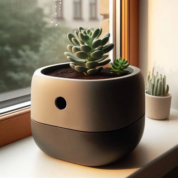 Chậu Cây Tự Tưới Thiết Kế Tối Giản (Minimalist Design Self Watering Plantpot) - Image 1