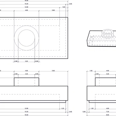 Mô hình LEGO Jumper Plate 1x2 in 3D chất lượng cao