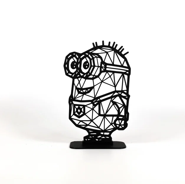Geometric Low Poly Minion – Minion low poly hình học (kèm stand) - Image 1