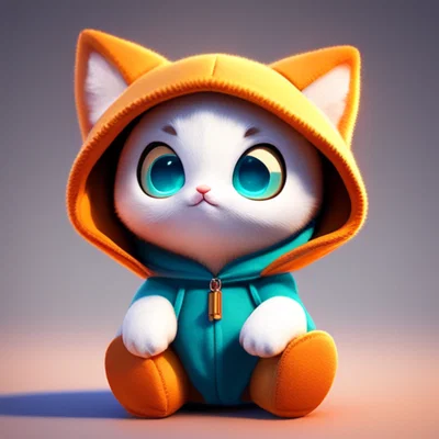Mèo Cute Mặc Áo Hoody
