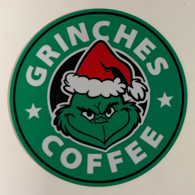 Bảng hiệu Grinches Coffee 3D - Phụ kiện trang trí độc đáo mùa lễ hội - Image 1