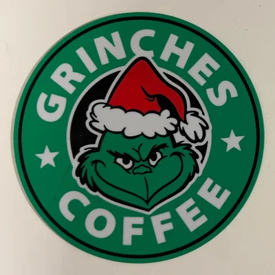 Bảng hiệu Grinches Coffee 3D - Phụ kiện trang trí độc đáo mùa lễ hội