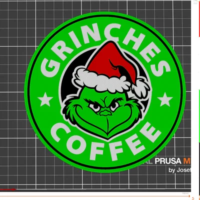 Bảng hiệu Grinches Coffee 3D - Phụ kiện trang trí độc đáo mùa lễ hội
