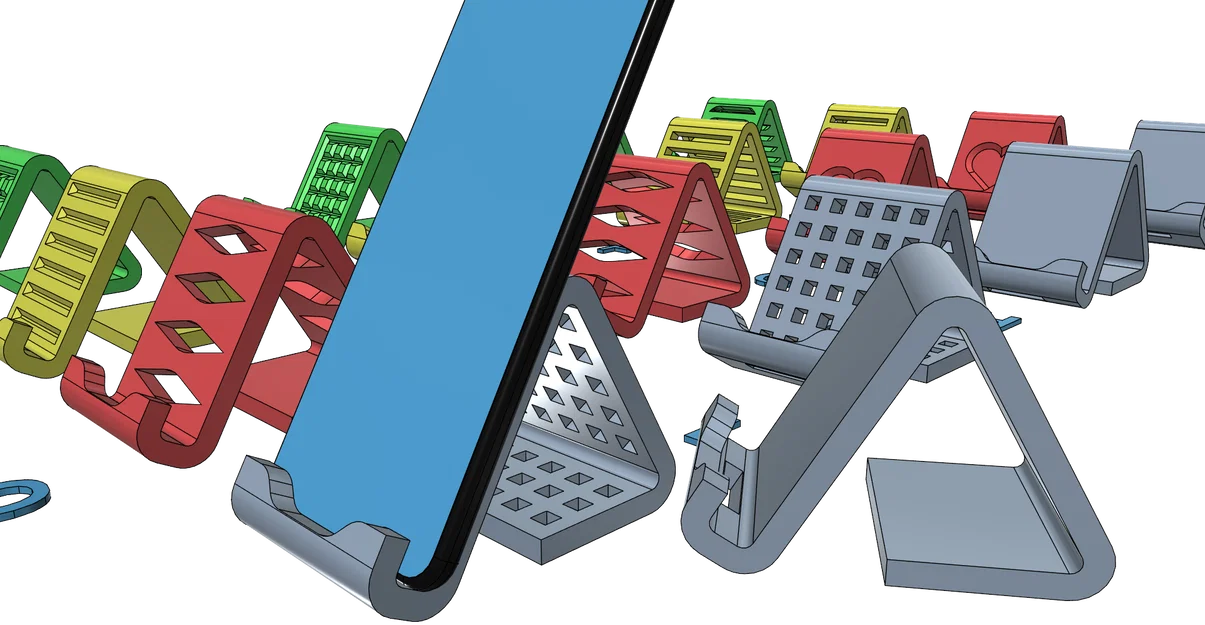 Kệ đỡ điện thoại ổn định, dễ in (Phone Stand/Holder, không cần support) - Image 1