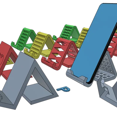 Kệ đỡ điện thoại ổn định, dễ in (Phone Stand/Holder, không cần support)