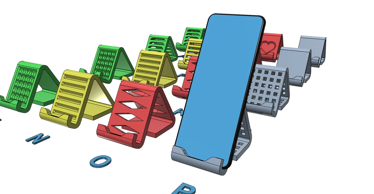 Kệ đỡ điện thoại ổn định, dễ in (Phone Stand/Holder, không cần support) - Image 13