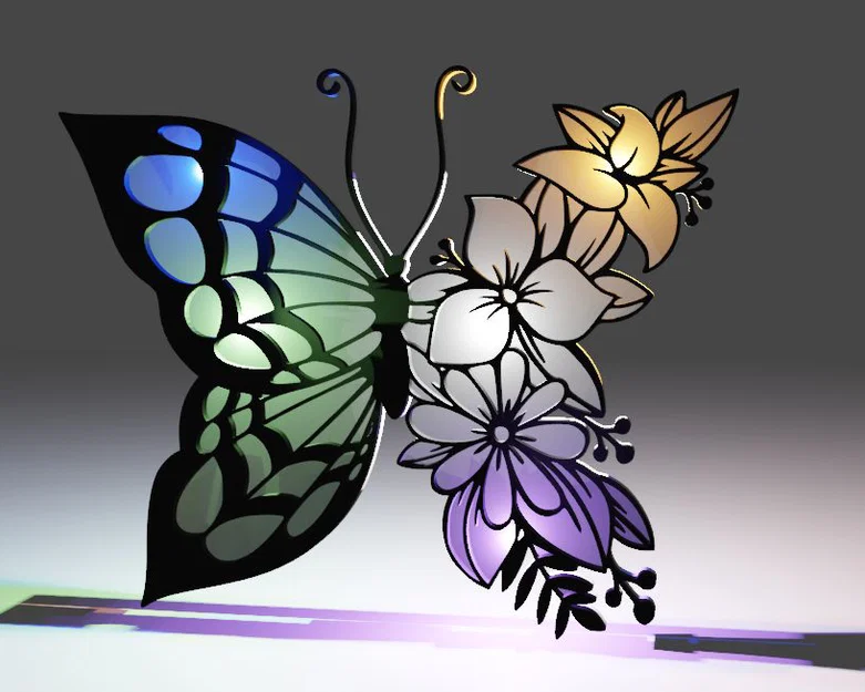 Mô hình trang trí Hoa Bướm (Flower Butterfly) tinh xảo - Image 1