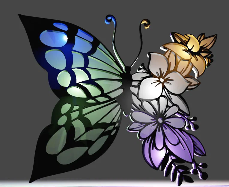 Mô hình trang trí Hoa Bướm (Flower Butterfly) tinh xảo - Image 2