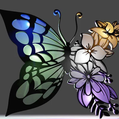 Mô hình trang trí Hoa Bướm (Flower Butterfly) tinh xảo