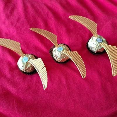Cánh Golden Snitch 3D trang trí socola phong cách Harry Potter