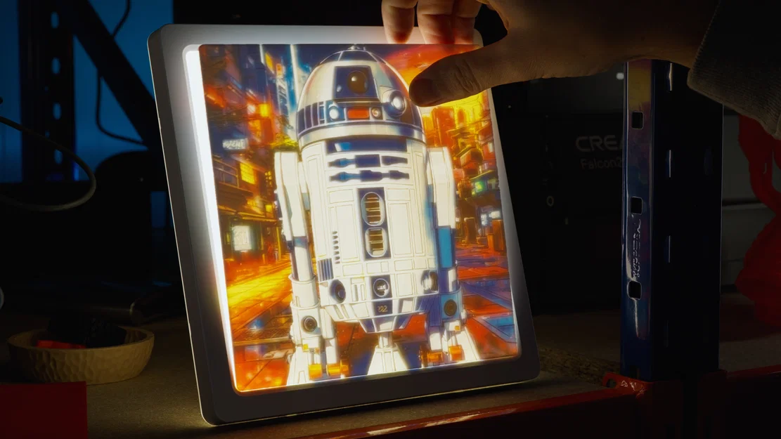 BLNAN LED đèn trần: góc âm (Negativ-Ecken) cho CYMK Lithophane - Image 1