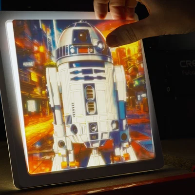 BLNAN LED đèn trần: góc âm (Negativ-Ecken) cho CYMK Lithophane