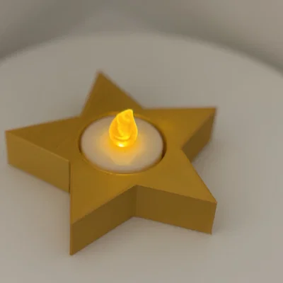 Đế nến tealight hình ngôi sao Giáng Sinh