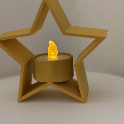 Đế nến tealight hình ngôi sao Giáng Sinh