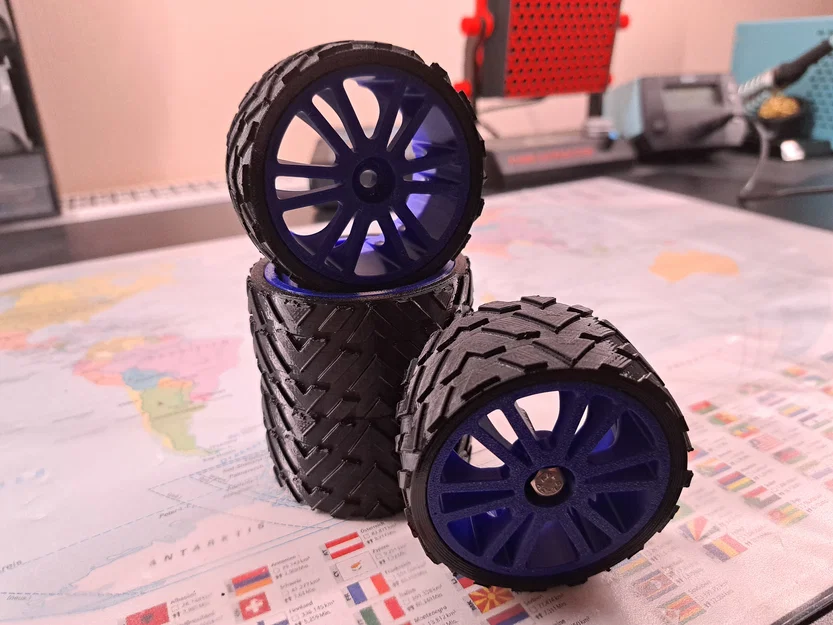 Bánh xe địa hình 1:10 RC Car - Phụ kiện in 3D chất lượng - Image 2