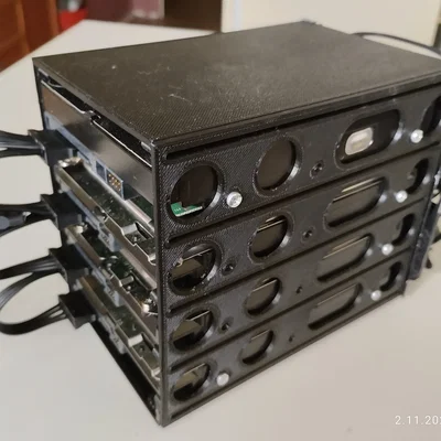Khung gắn 4 ổ cứng HDD 3.5 inch (HDD cage) cho PC tự làm