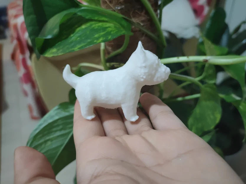 Mô hình chú chó West Highland White Terrier dễ thương để bàn - Image 1