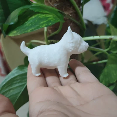 Mô hình chú chó West Highland White Terrier dễ thương để bàn