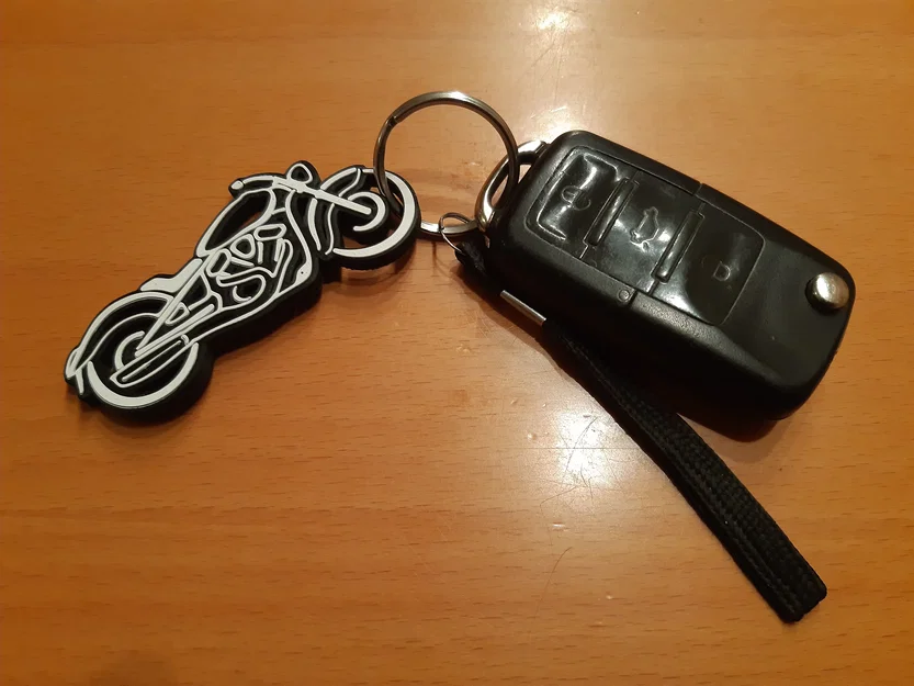 Móc khóa mô tô Cruiser - Phụ kiện in 3D cá tính cho dân biker - Image 1