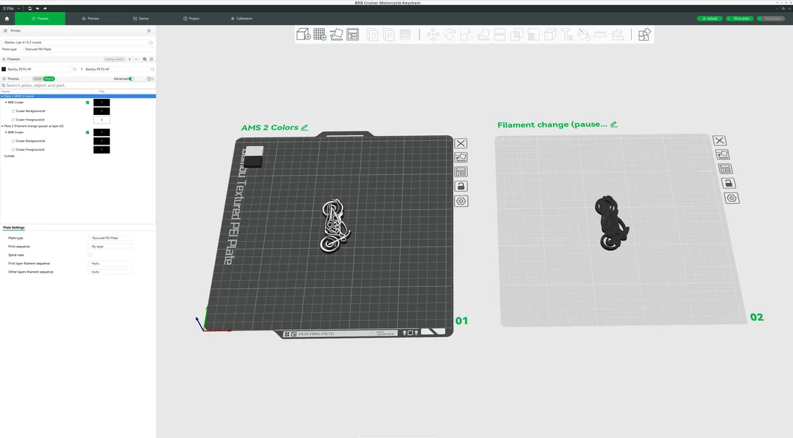 Móc khóa mô tô Cruiser - Phụ kiện in 3D cá tính cho dân biker - Image 3