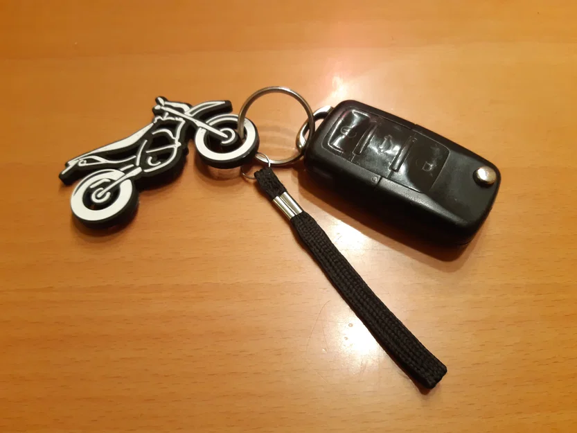 Móc khóa mô tô Supermoto - Mẫu in 3D cá tính cho biker - Image 1