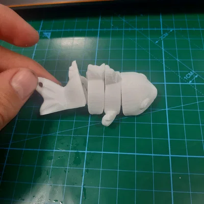 Móc khóa cá khớp nối linh hoạt - Mẫu in 3D độc đáo