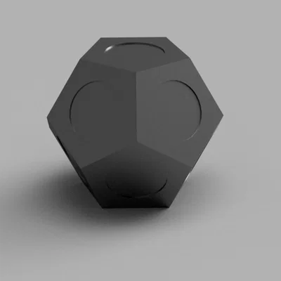 Khối thập nhị diện ghép từ ngũ giác cho marker 3D scanner (fully parametric)