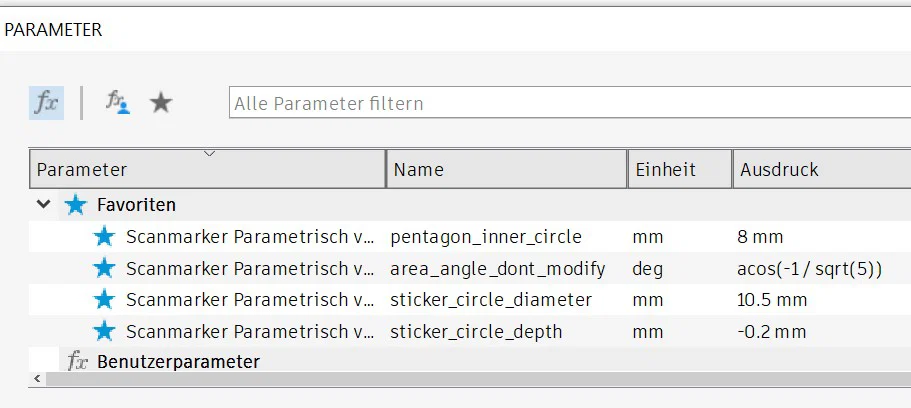 Khối thập nhị diện ghép từ ngũ giác cho marker 3D scanner (fully parametric) - Image 4