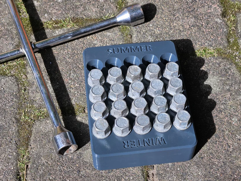 Hộp đựng ốc vít bánh xe Summer Winter tiện lợi cho gara - Image 1