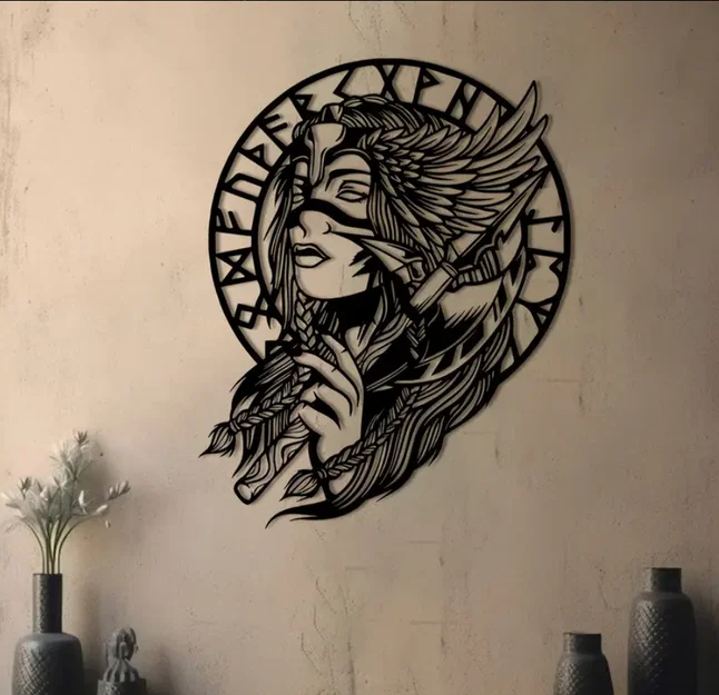 Mẫu tranh treo tường Nữ chiến binh Viking (Viking Warrior Goddess) - Image 1
