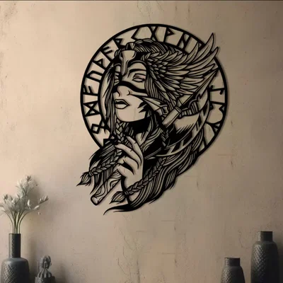 Mẫu tranh treo tường Nữ chiến binh Viking (Viking Warrior Goddess)