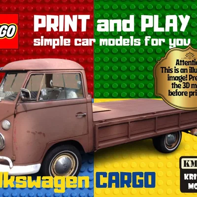 Mô hình xe tải Volkswagen Cargo in 3D tương thích với LEGO