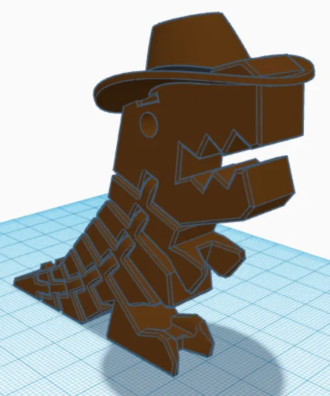 Mô hình khủng long cao bồi Flexi Dino in 3D linh hoạt cực chất - Image 1