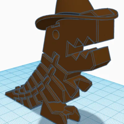 Mô hình khủng long cao bồi Flexi Dino in 3D linh hoạt cực chất