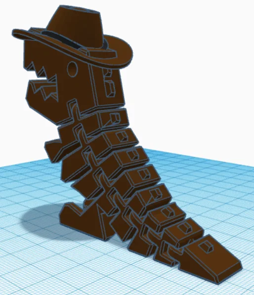 Mô hình khủng long cao bồi Flexi Dino in 3D linh hoạt cực chất - Image 2