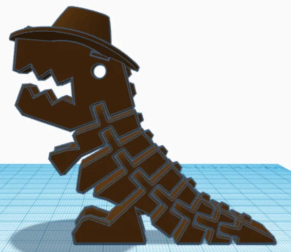 Mô hình khủng long cao bồi Flexi Dino in 3D linh hoạt cực chất - Image 3