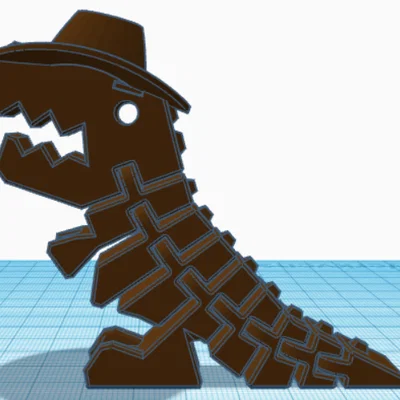 Mô hình khủng long cao bồi Flexi Dino in 3D linh hoạt cực chất