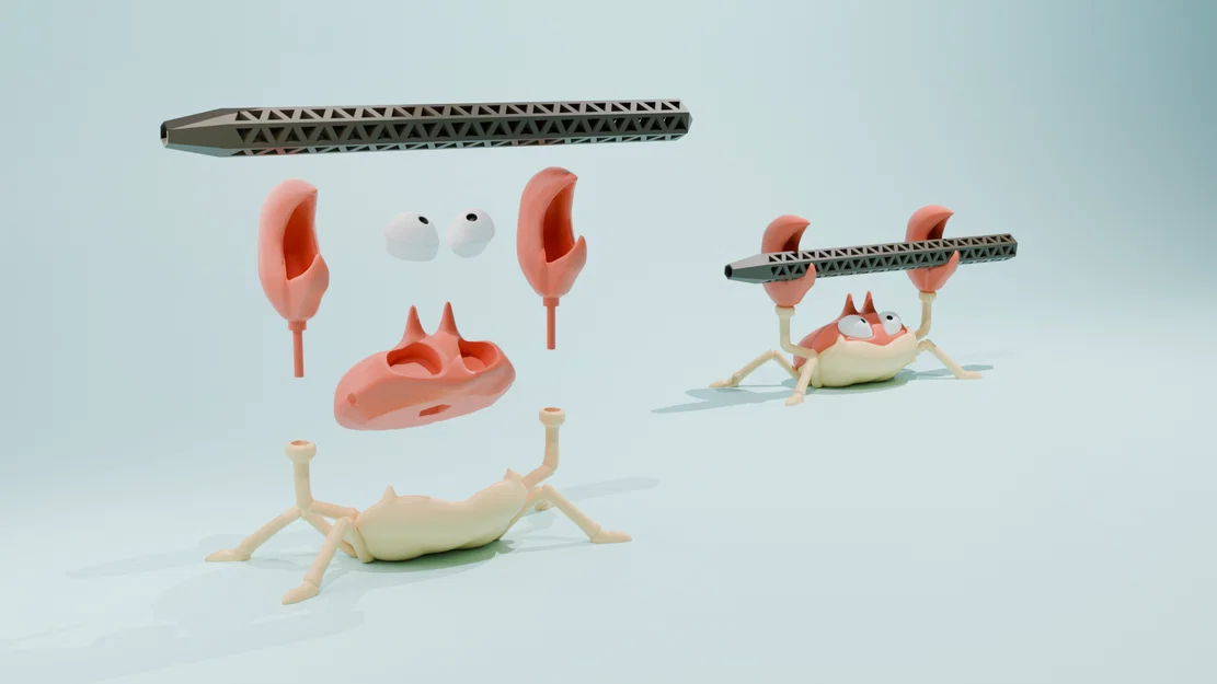 Krabby - Pen Holder (Giá Đỡ Bút) | Krabby càng cử động - Image 1