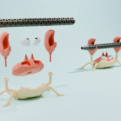Krabby - Pen Holder (Giá Đỡ Bút) | Krabby càng cử động