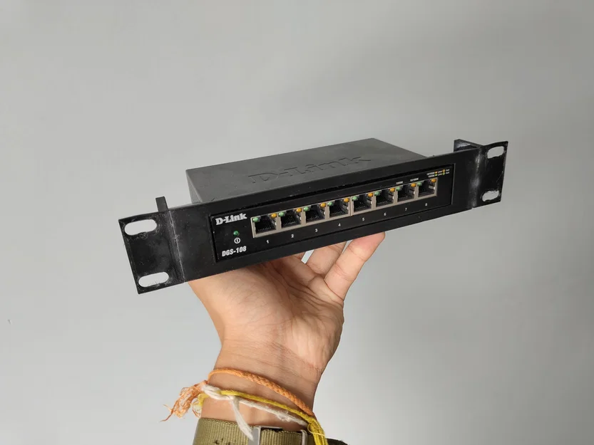 Giá đỡ rack 10" cho switch D-Link DGS-108 (10" Rack Mount DGS108 Switch) - Image 1