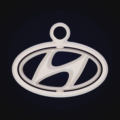 Móc khóa con quay (Gyro) logo Hyundai - Phụ kiện in 3D độc đáo