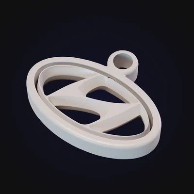 Móc khóa con quay (Gyro) logo Hyundai - Phụ kiện in 3D độc đáo