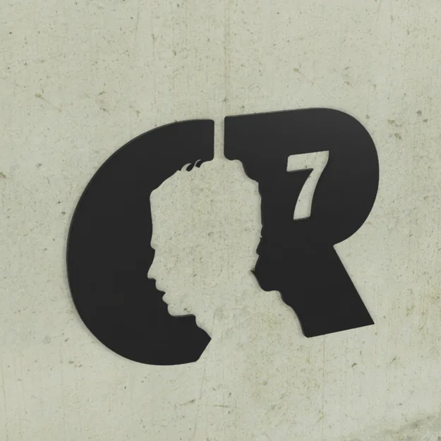 Mô hình trang trí tường Cristiano Ronaldo (CR7) - Đồ décor 3D - Image 1