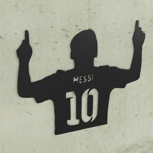 Mô hình trang trí tường 3D Lionel Messi - Món quà cho fan bóng đá - Image 1