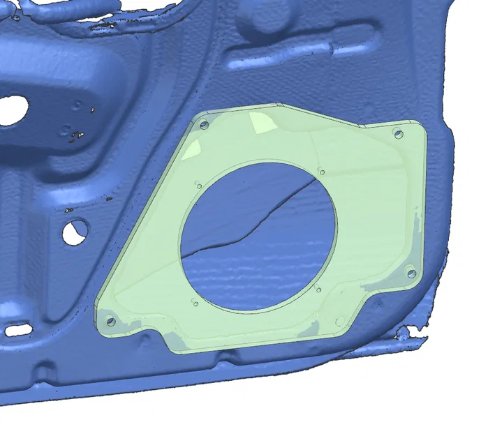 Ngàm chuyển đổi loa 5 1/4" và 6.5" cho cửa xe Nissan S13 240sx - Image 2