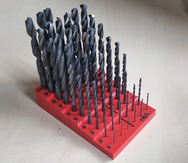 Khay đựng mũi khoan đa năng (Drill holder) in 3D gọn gàng - Image 1