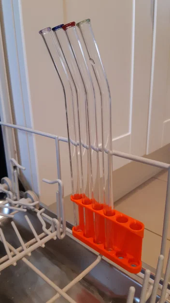 Giá giữ ống hút thủy tinh cho máy rửa chén - Image 2