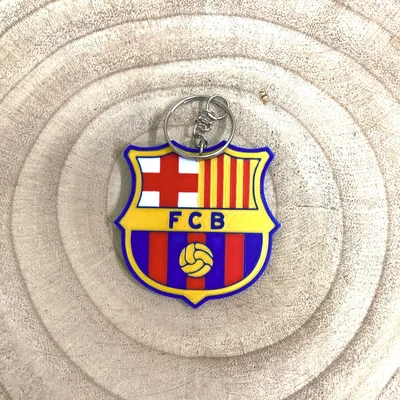 Móc khóa logo FC Barcelona 3D - Phụ kiện độc đáo cho fan bóng đá