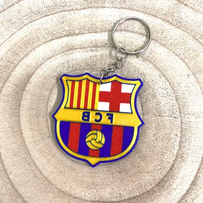 Móc khóa logo FC Barcelona 3D - Phụ kiện độc đáo cho fan bóng đá