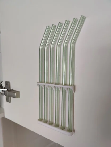 Giá Đỡ Ống Hút Thủy Tinh Dán Tường - Image 1